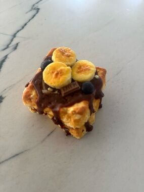 Taba squishy Mini Dessert pull apart, kids, toy Chocolate Drip and Banana Slices